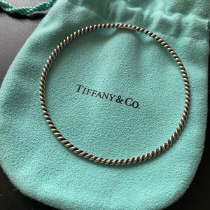 Tiffany & Co Silver Twist Twirl Swirl Bangle Bracelet